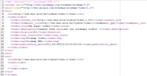 Sitemap vidéo XML